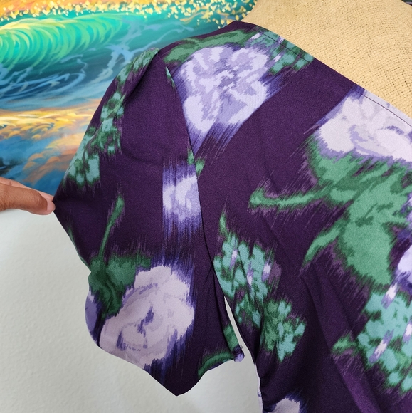 NWT FLORAL PURPLE DRESS - Picture 7 of 16
